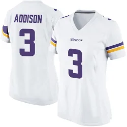 Women's Jordan Addison Minnesota Vikings No.3 Game Jersey - White