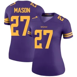 Women's Jordan Mason Minnesota Vikings No.27 Legend Color Rush Jersey - Purple
