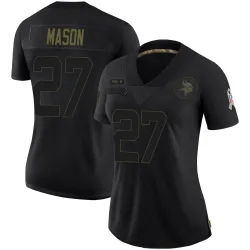 Women's Jordan Mason Minnesota Vikings No.27 Limited 2020 Salute To Service Jersey - Black