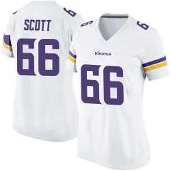 Women's Jordon Scott Minnesota Vikings No.66 Game Jersey - White