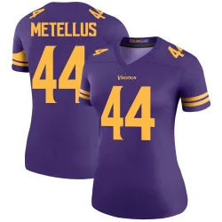 Women's Josh Metellus Minnesota Vikings No.44 Legend Color Rush Jersey - Purple