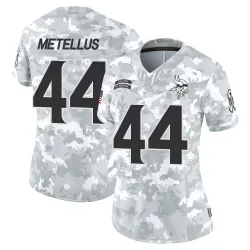 Women's Josh Metellus Minnesota Vikings No.44 Limited 2024 Salute to Service Jersey - Arctic Camo