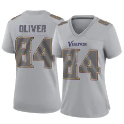 Women's Josh Oliver Minnesota Vikings No.84 Game Atmosphere Fashion Jersey - Gray