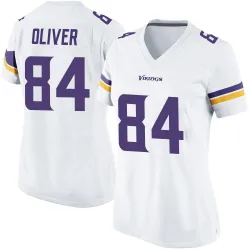 Women's Josh Oliver Minnesota Vikings No.84 Game Jersey - White