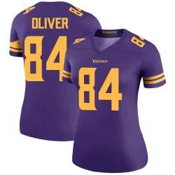 Women's Josh Oliver Minnesota Vikings No.84 Legend Color Rush Jersey - Purple