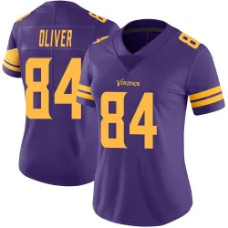 Women's Josh Oliver Minnesota Vikings No.84 Limited Color Rush Jersey - Purple