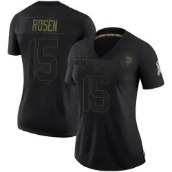 Women's Josh Rosen Minnesota Vikings No.15 Limited 2020 Salute To Service Jersey - Black