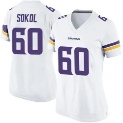 Women's Josh Sokol Minnesota Vikings No.60 Game Jersey - White