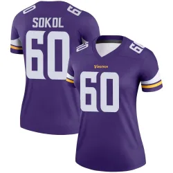 Women's Josh Sokol Minnesota Vikings No.60 Legend Jersey - Purple