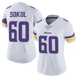 Women's Josh Sokol Minnesota Vikings No.60 Limited Vapor Untouchable Jersey - White