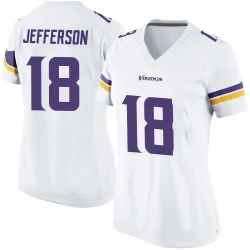 Women's Justin Jefferson Minnesota Vikings No.18 Game Jersey - White