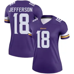 Women's Justin Jefferson Minnesota Vikings No.18 Legend Jersey - Purple