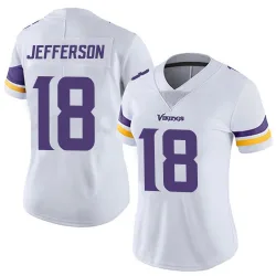 Women's Justin Jefferson Minnesota Vikings No.18 Limited Vapor Untouchable Jersey - White