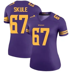 Women's Justin Skule Minnesota Vikings No.67 Legend Color Rush Jersey - Purple