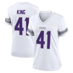 Women's Kobe King Minnesota Vikings No.41 Game Alternate Jersey - White