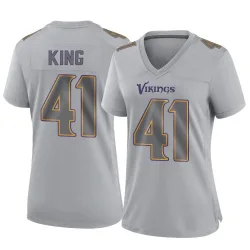 Women's Kobe King Minnesota Vikings No.41 Game Atmosphere Fashion Jersey - Gray