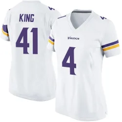 Women's Kobe King Minnesota Vikings No.41 Game Jersey - White