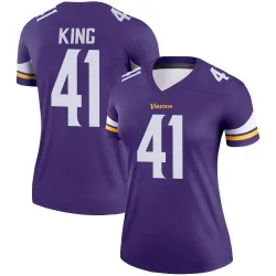 Women's Kobe King Minnesota Vikings No.41 Legend Jersey - Purple