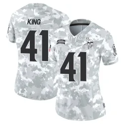 Women's Kobe King Minnesota Vikings No.41 Limited 2024 Salute to Service Jersey - Arctic Camo