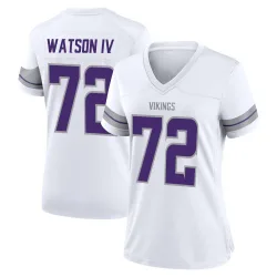 Women's Leroy Watson IV Minnesota Vikings No.72 Game Alternate Jersey - White