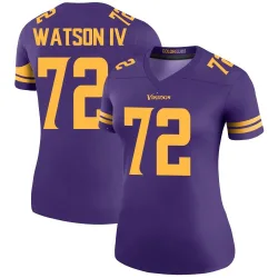 Women's Leroy Watson IV Minnesota Vikings No.72 Legend Color Rush Jersey - Purple