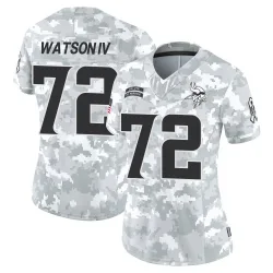 Women's Leroy Watson IV Minnesota Vikings No.72 Limited 2024 Salute to Service Jersey - Arctic Camo