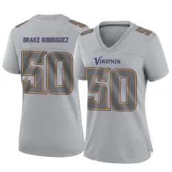 Women's Levi Drake Rodriguez Minnesota Vikings No.50 Game Atmosphere Fashion Jersey - Gray