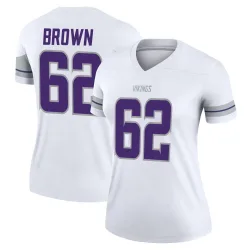 Women's Logan Brown Minnesota Vikings No.62 Legend Alternate Jersey - White