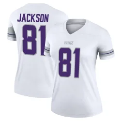 Women's Lucky Jackson Minnesota Vikings No.81 Legend Alternate Jersey - White