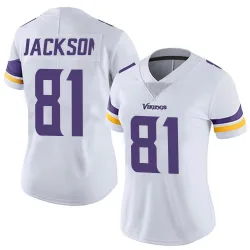 Women's Lucky Jackson Minnesota Vikings No.81 Limited Vapor Untouchable Jersey - White