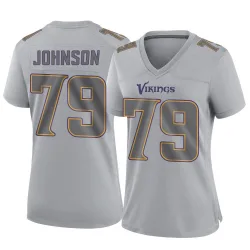 Women's Marcellus Johnson Minnesota Vikings No.79 Game Atmosphere Fashion Jersey - Gray