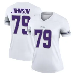 Women's Marcellus Johnson Minnesota Vikings No.79 Legend Alternate Jersey - White