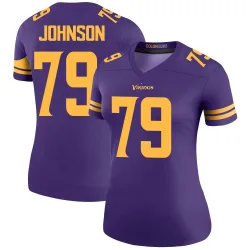 Women's Marcellus Johnson Minnesota Vikings No.79 Legend Color Rush Jersey - Purple
