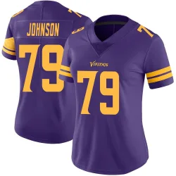 Women's Marcellus Johnson Minnesota Vikings No.79 Limited Color Rush Jersey - Purple