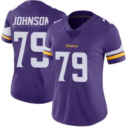 Women's Marcellus Johnson Minnesota Vikings No.79 Limited Team Color Vapor Untouchable Jersey - Purple