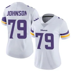 Women's Marcellus Johnson Minnesota Vikings No.79 Limited Vapor Untouchable Jersey - White
