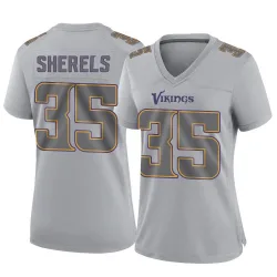 Women's Marcus Sherels Minnesota Vikings No.35 Game Atmosphere Fashion Jersey - Gray