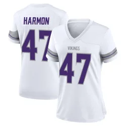 Women's Matt Harmon Minnesota Vikings No.47 Game Alternate Jersey - White