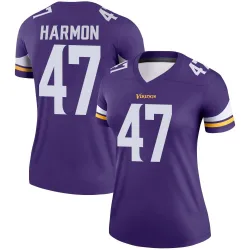 Women's Matt Harmon Minnesota Vikings No.47 Legend Jersey - Purple