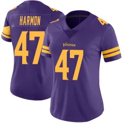 Women's Matt Harmon Minnesota Vikings No.47 Limited Color Rush Jersey - Purple