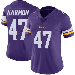 Women's Matt Harmon Minnesota Vikings No.47 Limited Team Color Vapor Untouchable Jersey - Purple