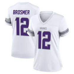 Women's Max Brosmer Minnesota Vikings No.12 Game Alternate Jersey - White