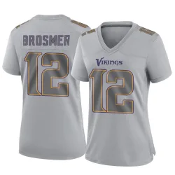 Women's Max Brosmer Minnesota Vikings No.12 Game Atmosphere Fashion Jersey - Gray