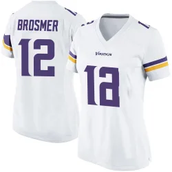 Women's Max Brosmer Minnesota Vikings No.12 Game Jersey - White