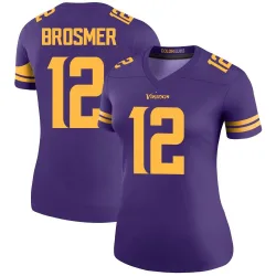 Women's Max Brosmer Minnesota Vikings No.12 Legend Color Rush Jersey - Purple