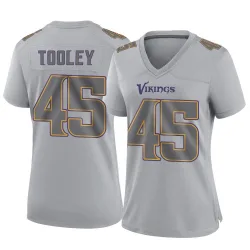 Women's Max Tooley Minnesota Vikings No.45 Game Atmosphere Fashion Jersey - Gray