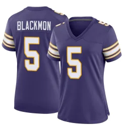 Women's Mekhi Blackmon Minnesota Vikings No.5 Game Classic Jersey - Purple