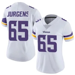 Women's Michael Jurgens Minnesota Vikings No.65 Limited Vapor Untouchable Jersey - White