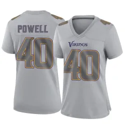 Women's Mishael Powell Minnesota Vikings No.40 Game Atmosphere Fashion Jersey - Gray