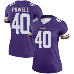 Women's Mishael Powell Minnesota Vikings No.40 Legend Jersey - Purple